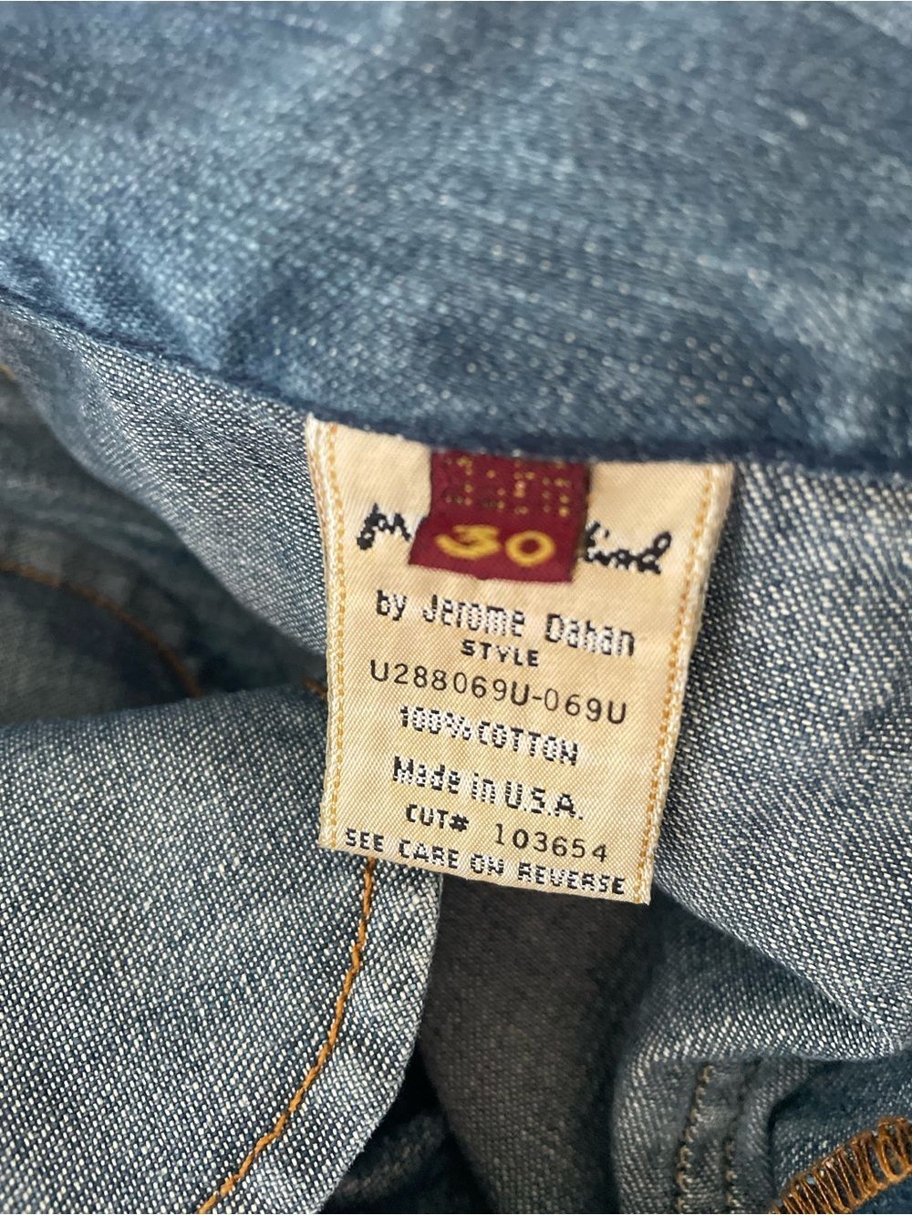 7 for all mankind denim jean skirt rivets y2k distressed 30 - Picture 6 of 8